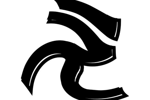 酔っ払ってる風な文字「え」