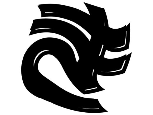 酔っ払ってる風な文字「き」