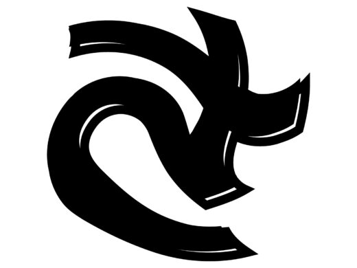 酔っ払ってる風な文字「さ」