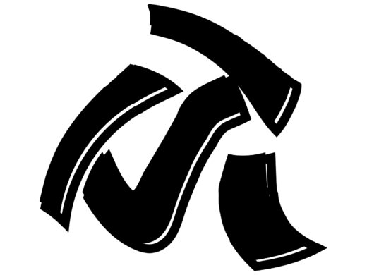 酔っ払ってる風な文字「ふ」