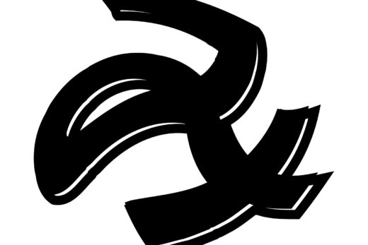 酔っ払ってる風な文字「み」