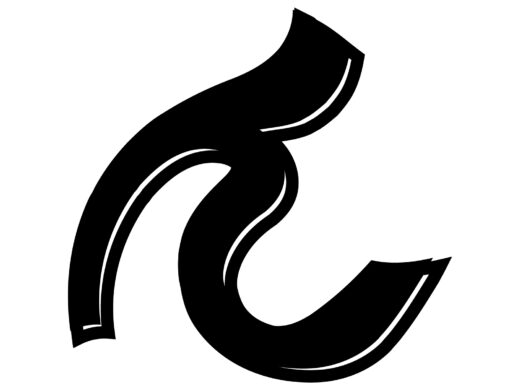 酔っ払ってる風な文字「ん」