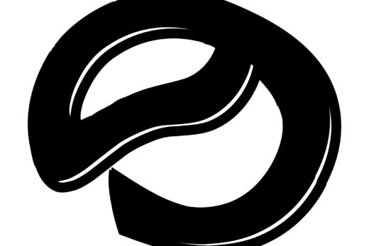 酔っ払ってる風な文字「の」
