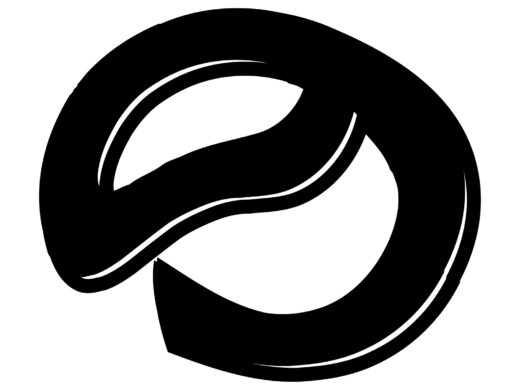 酔っ払ってる風な文字「の」