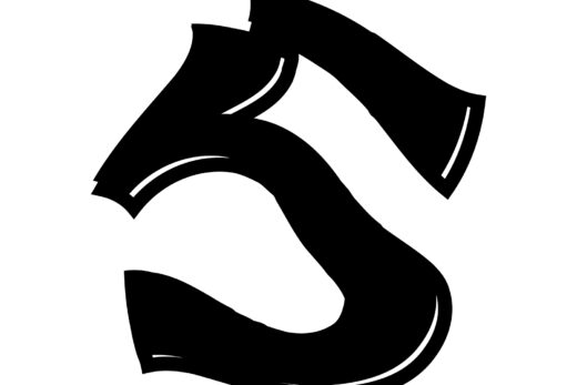酔っ払ってる風な文字「ら」
