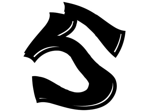 酔っ払ってる風な文字「ら」