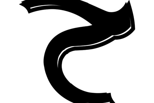 酔っ払ってる風な文字「て」