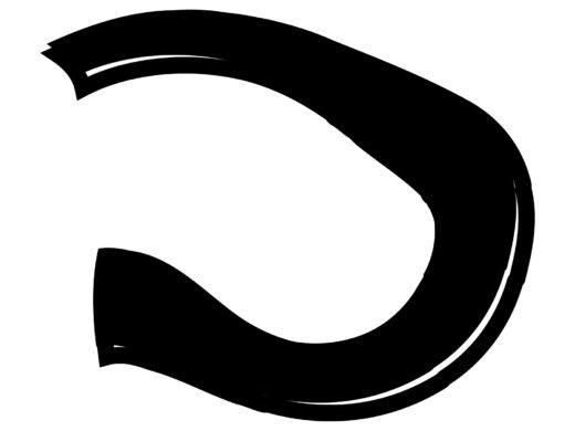 酔っ払ってる風な文字「つ」