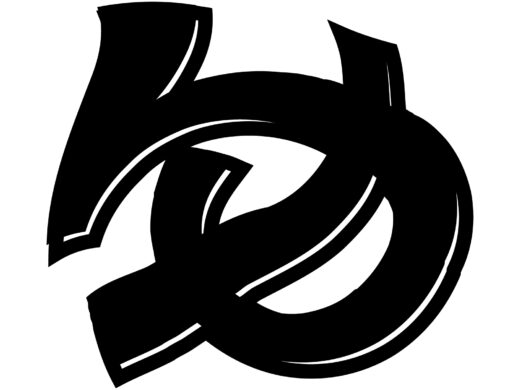 酔っ払ってる風な文字「ゆ」